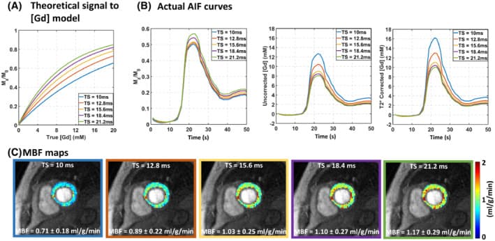 Quantitative cardiac perfusion MRI figure relevant to Lexiaozi Fan's AHA fellowship area